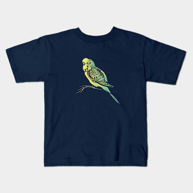 Budgie (Parakeet) Kids T-Shirt by Yulla